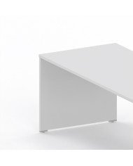 LAS - Scrivania Oxi con piano e gambe in legno profondità 80 cm - Colore Bianco