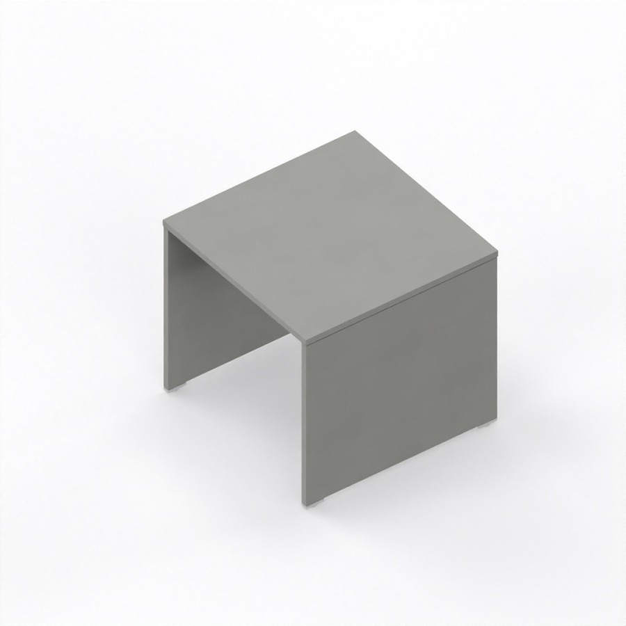 LAS - Scrivania Oxi con piano e gambe in legno profondità 80 cm - Colore Grigio