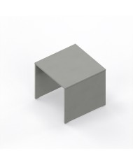 LAS - Scrivania Oxi con piano e gambe in legno profondità 80 cm - Colore Grigio