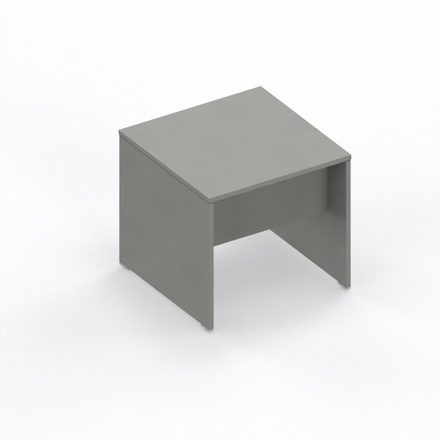 LAS - Scrivania Oxi con piano e gambe in legno profondità 80 cm - Colore Grigio