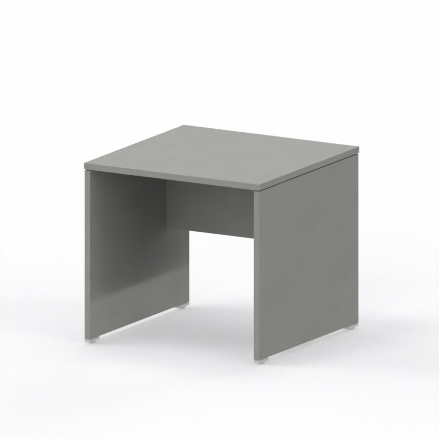 LAS - Scrivania Oxi con piano e gambe in legno profondità 80 cm - Colore Grigio