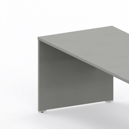 LAS - Scrivania Oxi con piano e gambe in legno profondità 80 cm - Colore Grigio