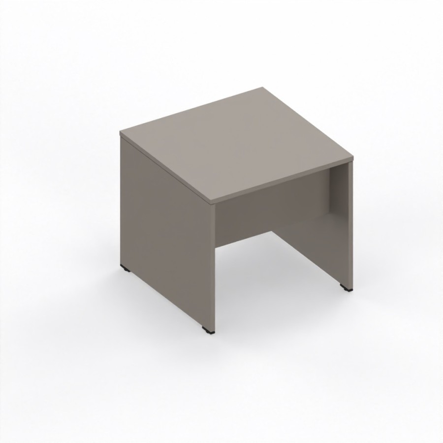 LAS - Scrivania Oxi con piano e gambe in legno profondità 80 cm - colore Stone Grey