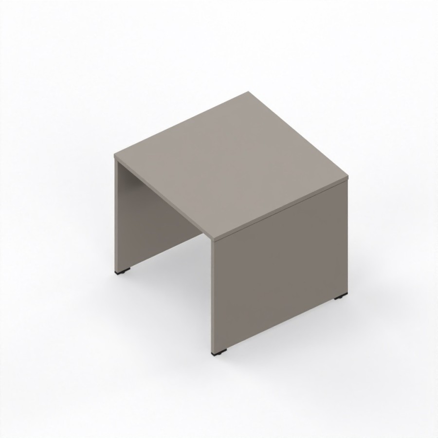 LAS - Scrivania Oxi con piano e gambe in legno profondità 80 cm - colore Stone Grey