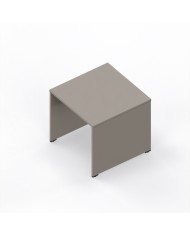 LAS - Scrivania Oxi con piano e gambe in legno profondità 80 cm - colore Stone Grey