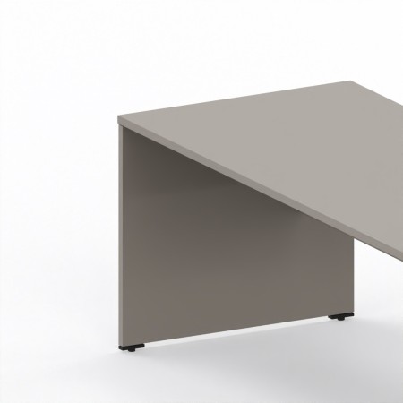 LAS - Scrivania Oxi con piano e gambe in legno profondità 80 cm - colore Stone Grey