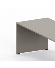 LAS - Scrivania Oxi con piano e gambe in legno profondità 80 cm - colore Stone Grey