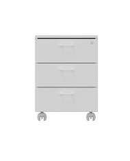 LAS - Cassettiera L.42 x H.57 x P.55 cm  in legno su ruote con 3 cassetti