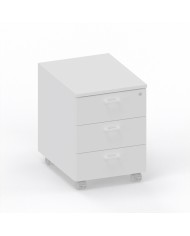 LAS - Cassettiera L.42 x H.57 x P.55 cm  in legno su ruote con 3 cassetti