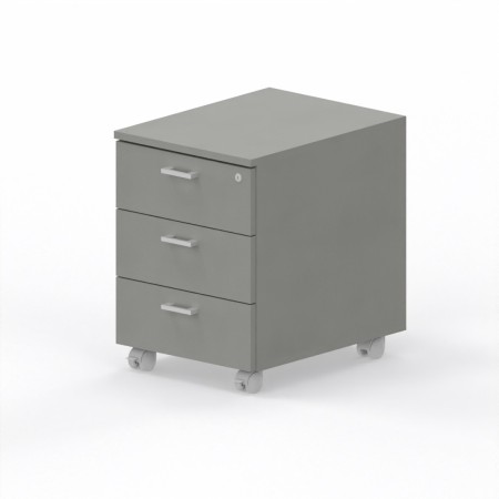 LAS - Cassettiera L.42 x H.57 x P.55 cm  in legno su ruote con 3 cassetti