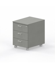 LAS - Cassettiera L.42 x H.57 x P.55 cm  in legno su ruote con 3 cassetti