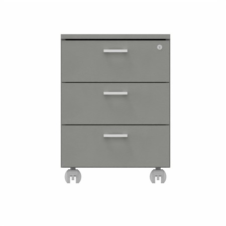 LAS - Cassettiera L.42 x H.57 x P.55 cm  in legno su ruote con 3 cassetti