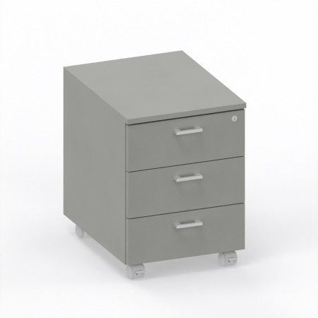 LAS - Cassettiera L.42 x H.57 x P.55 cm  in legno su ruote con 3 cassetti