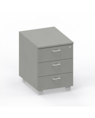 LAS - Cassettiera L.42 x H.57 x P.55 cm  in legno su ruote con 3 cassetti