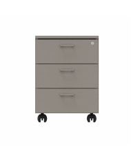 LAS - Cassettiera L.42 x H.57 x P.55 cm  in legno su ruote con 3 cassetti