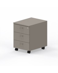 LAS - Cassettiera L.42 x H.57 x P.55 cm  in legno su ruote con 3 cassetti