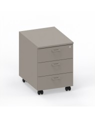 LAS - Cassettiera L.42 x H.57 x P.55 cm  in legno su ruote con 3 cassetti