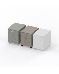LAS - Cassettiera L.42 x H.57 x P.55 cm  in legno su ruote con 3 cassetti