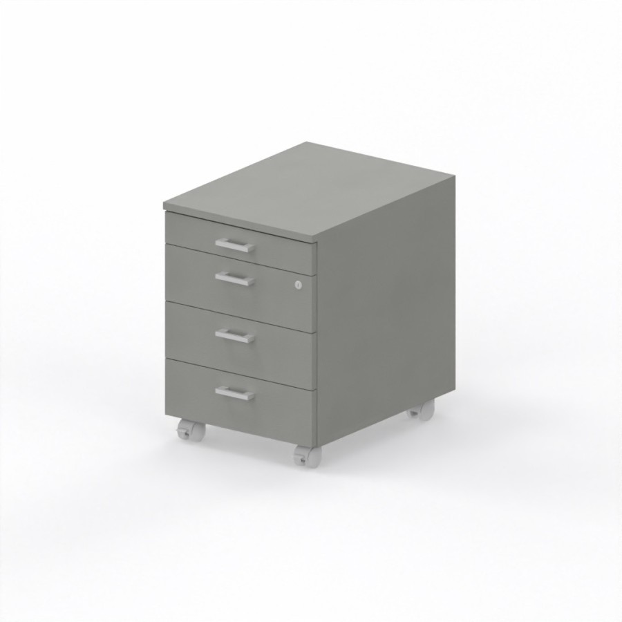 LAS - Cassettiera su ruote 3 cassetti + 1 porta-cancelleria con serratura