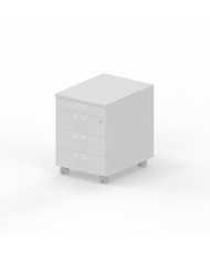 LAS - Cassettiera su ruote 3 cassetti + 1 porta-cancelleria con serratura