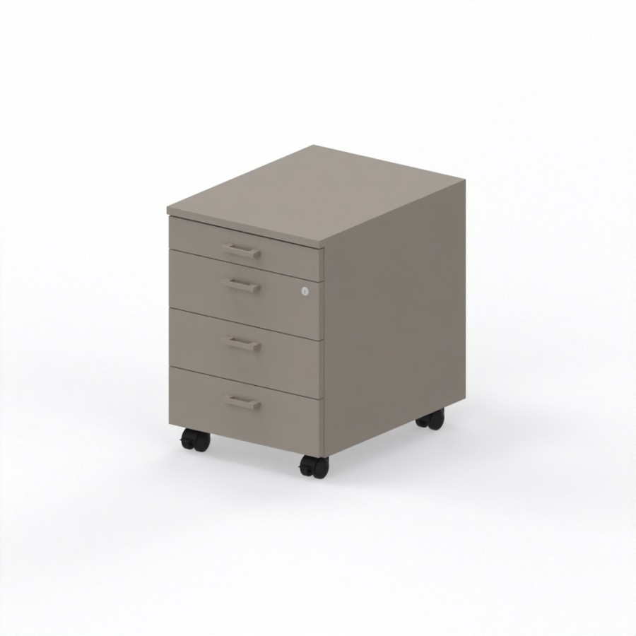 LAS - Cassettiera su ruote 3 cassetti + 1 porta-cancelleria con serratura
