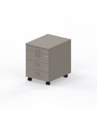 LAS - Cassettiera su ruote 3 cassetti + 1 porta-cancelleria con serratura