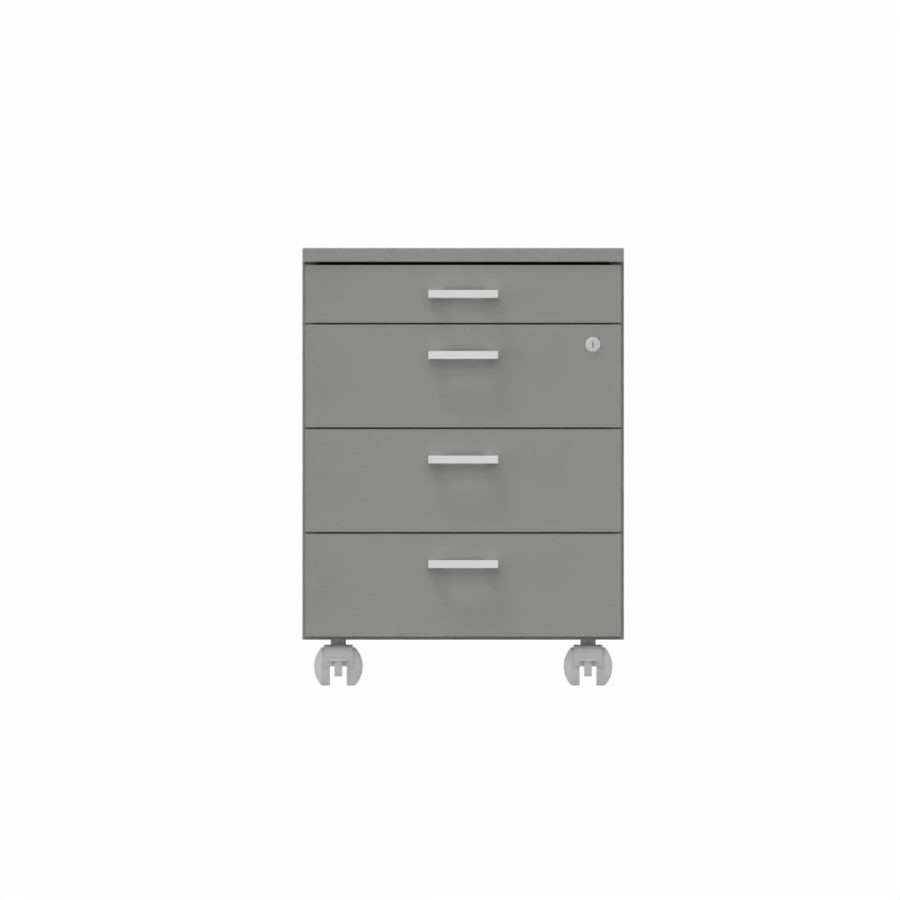 LAS - Cassettiera su ruote 3 cassetti + 1 porta-cancelleria con serratura