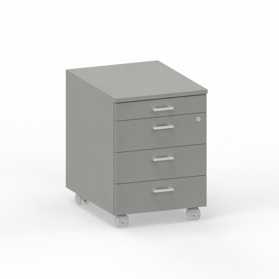 LAS - Cassettiera su ruote 3 cassetti + 1 porta-cancelleria con serratura