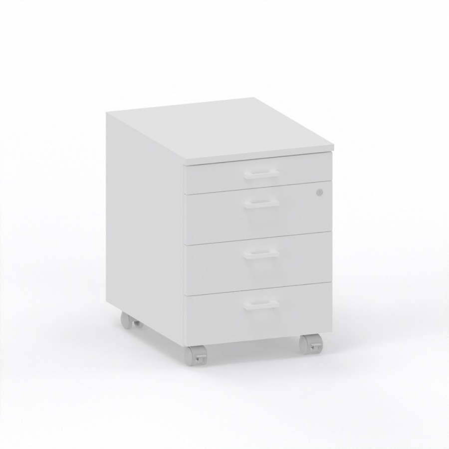 LAS - Cassettiera su ruote 3 cassetti + 1 porta-cancelleria con serratura