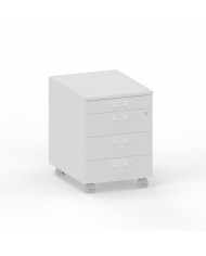 LAS - Cassettiera su ruote 3 cassetti + 1 porta-cancelleria con serratura
