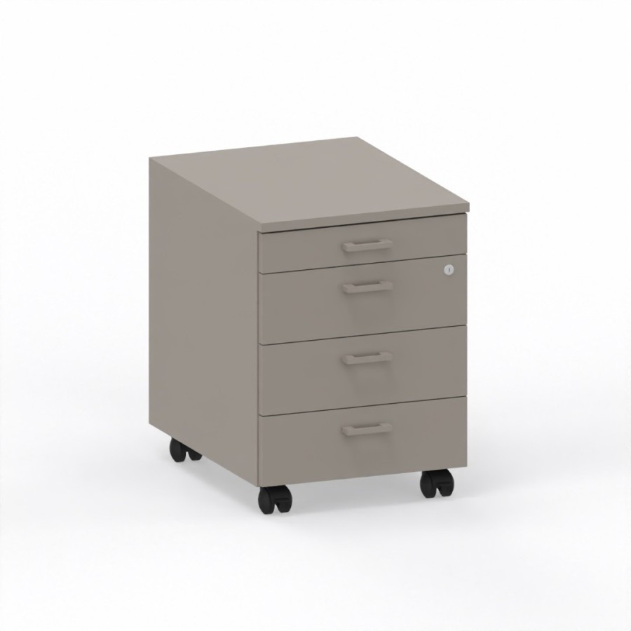 LAS - Cassettiera su ruote 3 cassetti + 1 porta-cancelleria con serratura