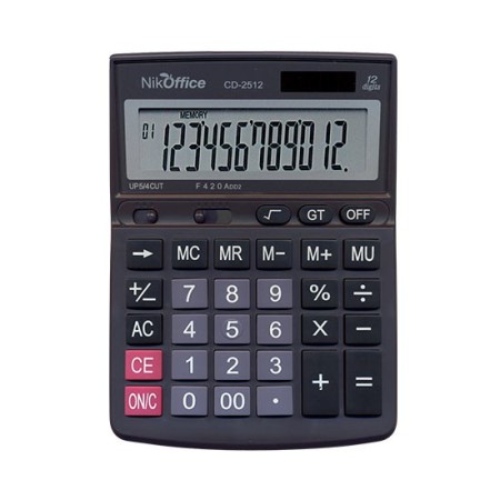 Calcolatrice da tavolo 12 cifre ideale per ufficio display inclinato CD2512