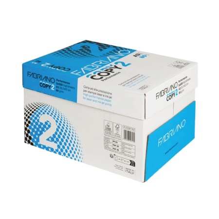 Carta Fabriano Copy 2 - Formato A3 - 297x420mm, 5x500 fogli, 80g/m (Pack 5 risme)