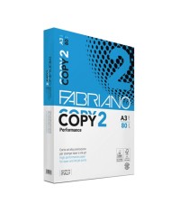 Carta Fabriano Copy 2 - Formato A3 - 297x420mm, 5x500 fogli, 80g/m (Pack 5 risme)