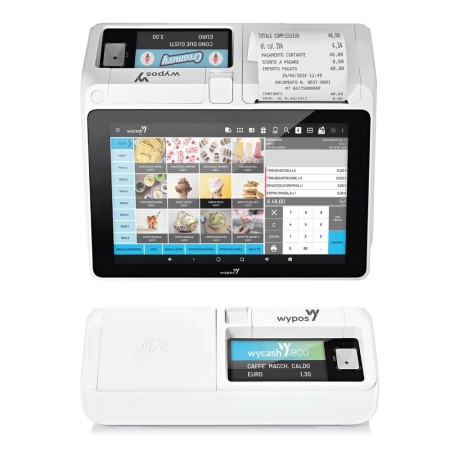 Wycash 800 Sistema fiscale Touch RT completo - attivazione inclusa - colore bianco