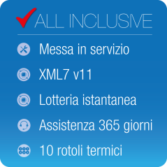 Wycash 800 Sistema fiscale Touch RT completo - attivazione inclusa - colore nero