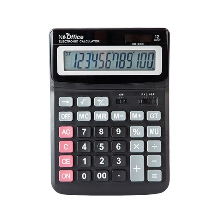 Calcolatrice big da tavolo 12 cifre ideale per ufficio display inclinabile e regolabile DK-289