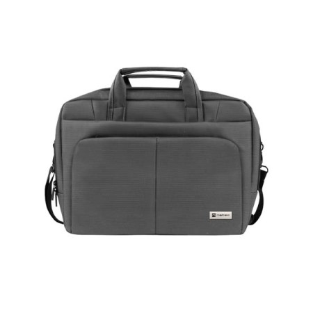 Natec Gazelle  - Borsa per notebook business pluriscomparti 15,6" elegante e sicura - Grigio scuro