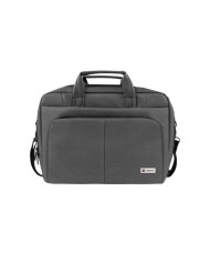 Natec Gazelle  - Borsa per notebook business pluriscomparti 15,6" elegante e sicura - Grigio scuro