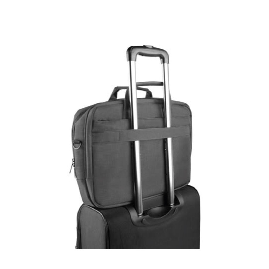 Natec Gazelle  - Borsa per notebook business pluriscomparti 15,6" elegante e sicura - Grigio scuro