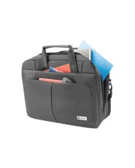 Natec Gazelle  - Borsa per notebook business pluriscomparti 15,6" elegante e sicura - Grigio scuro