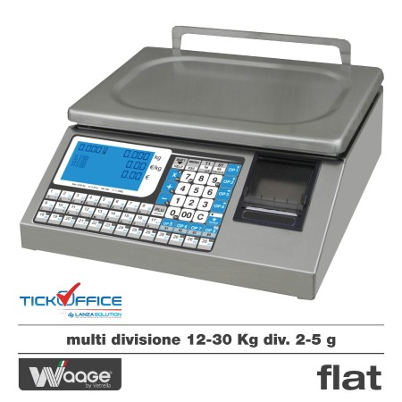 Bilancia waage Flat 12-30 kg div. 2-5 g omologata per ambulanti e negozi medie dimensioni