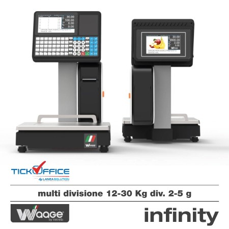 Bilancia Infinity Waage 12-30 kg certificata e omologata per supermercati negozi attività di produzione