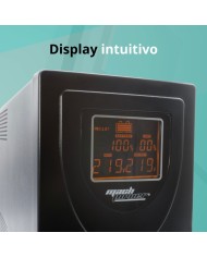 UPS Line Interactive 2000VA, Stabilizzatore AVR, 2 Batterie 12V/9Ah, 2 Uscite Schuko/Ita, Porta USB, Protezione RJ