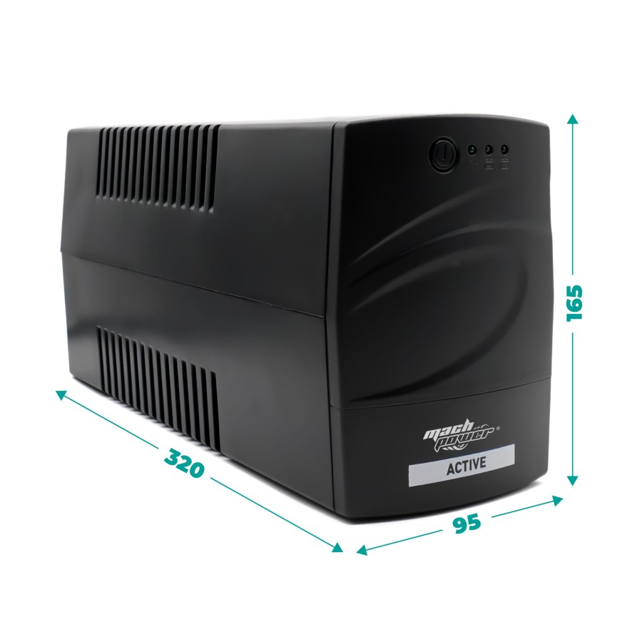 UPS 1000VA/510WPLAST 1*12V/8Ah, 2*OUTPUT, 1*USB, Protezione RJ, SOFTW.
