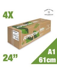 Rotoli Plotter A1 Carta Navigator 90g - 4 Pz | 61cm x 50m | Carta Premium