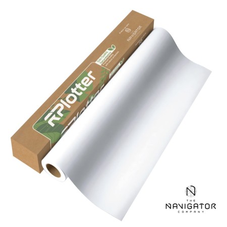 Conf. 4 pz  Rotoli Plotter A0 Carta Navigator - 91,4 cm x 50 m 90 g/mq 36" CIE 169 Premium