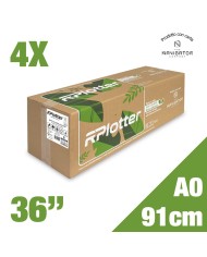 Conf. 4 pz  Rotoli Plotter A0 Carta Navigator - 91,4 cm x 50 m 90 g/mq 36" CIE 169 Premium