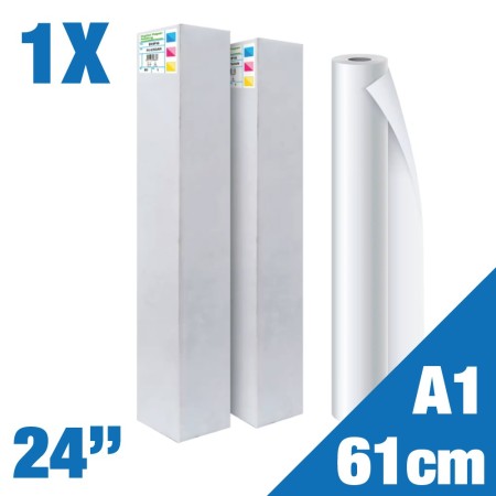 Rotolo A1 Carta Plotter Naturale - Rotolo A1 (61,0cm x 50m) 90 g/mq