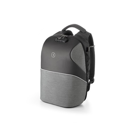 Tekniko TAB  - Zaino con Cavo Antifurto, Chiusura a Combinazione e Porta Usb ergonomico - Grigio